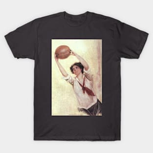 Vintage Sports, Women's Basketball a Player with the Ball T-Shirt